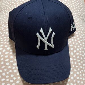 Navy Blue Baseball Cap with White Logo